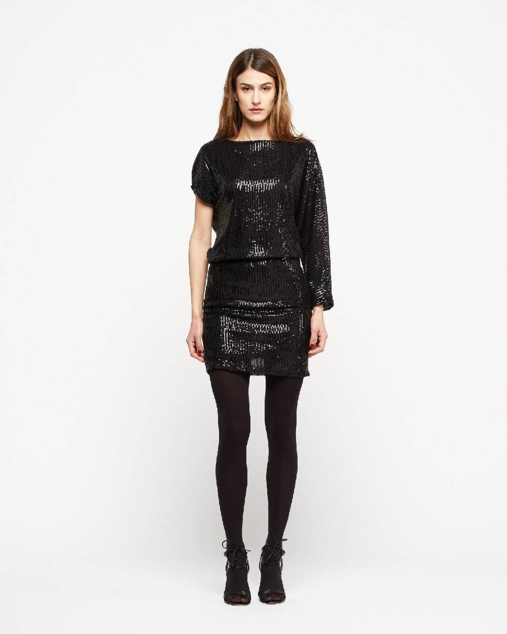 Le Twins Abito Ezia – Paillettes Nero Italia