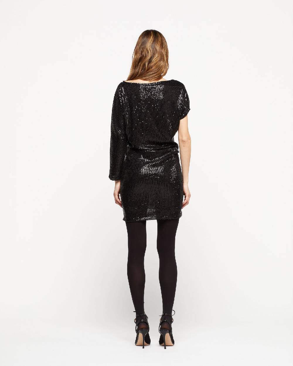 Le Twins Abito Ezia – Paillettes Nero Italia