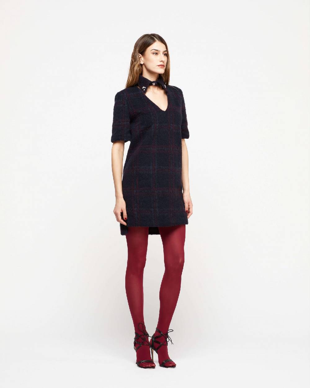 Le Twins Abito Parma – Blu Riga Bordeaux Vendita