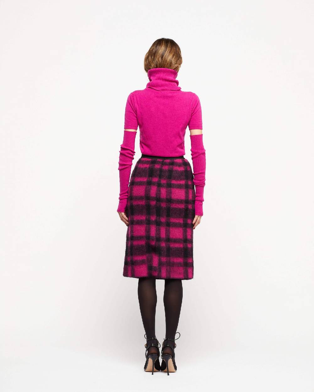 Le Twins Gonna Vilma – Quadri Fucsia e Nero Fornitura limitata