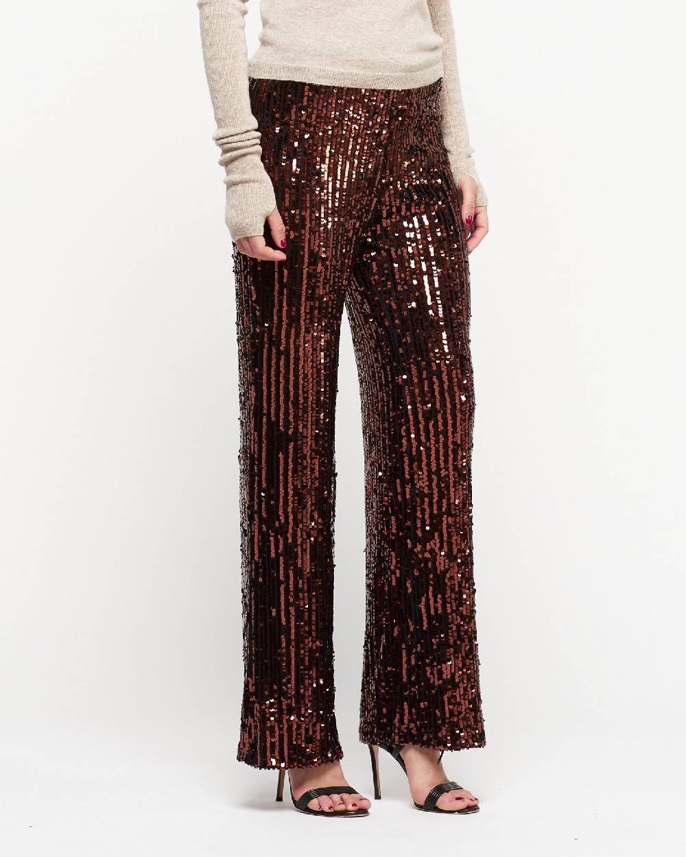 Le Twins Pantalone Raffy – Paillettes Bronzo Offerta migliore