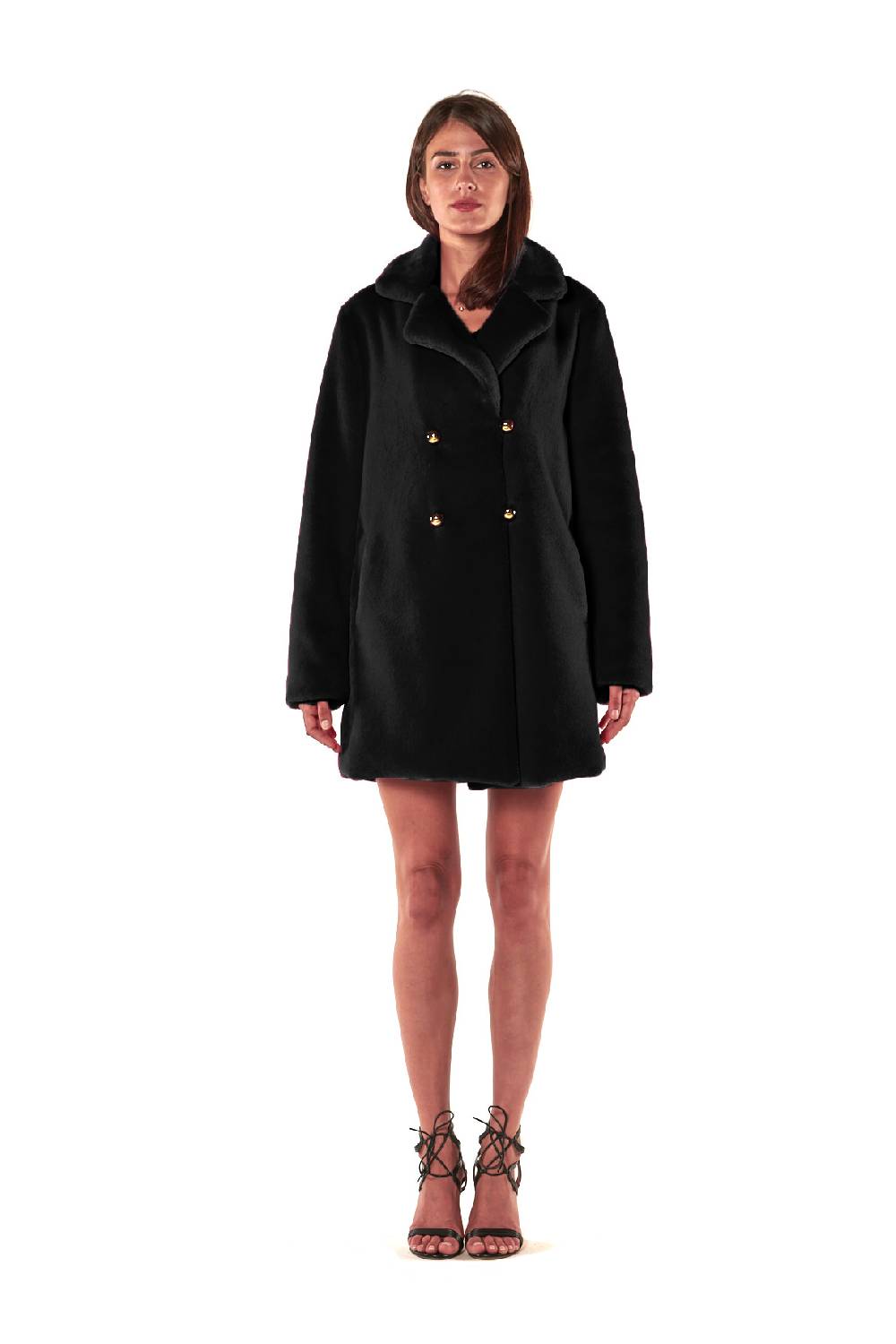 Le Twins Ecopelliccia Greta – Nero Latest fashion