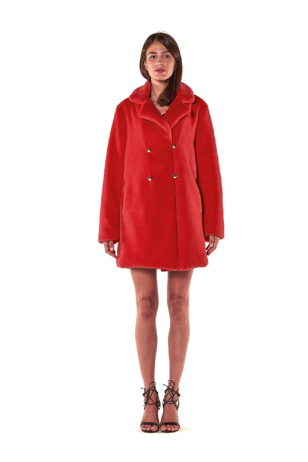 Le Twins Ecopelliccia Greta – Rosso Offerta temporanea