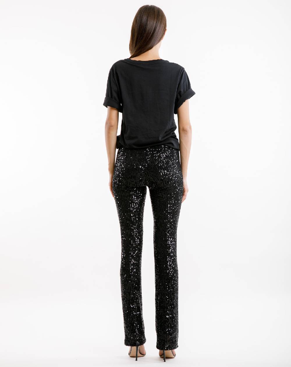 Le Twins Pantalone Raffaella – Paillettes Nero Offerta settimanale