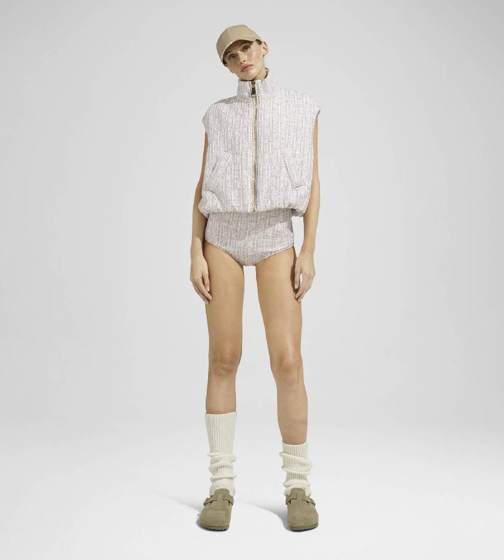 Khrisjoy JOY VEST TWEED CROPPED PAILLETTES TRAMÉ Offerta