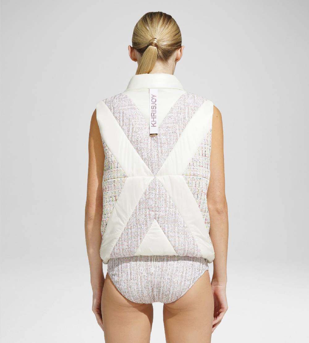 Khrisjoy MATT&GLOSSY TWEED VEST MIX PALE COLORS Vendita Calda