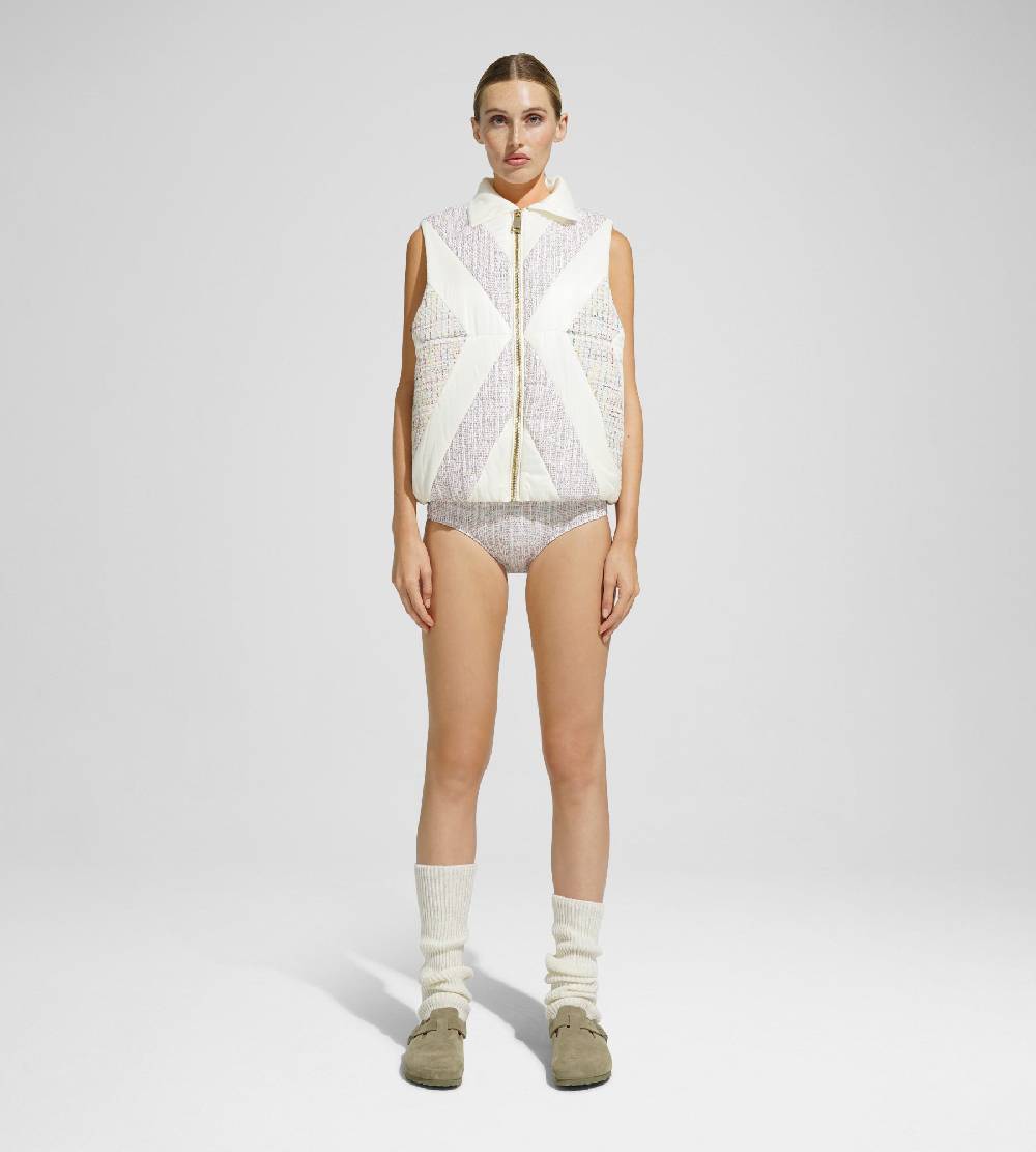 Khrisjoy MATT&GLOSSY TWEED VEST MIX PALE COLORS Vendita Calda