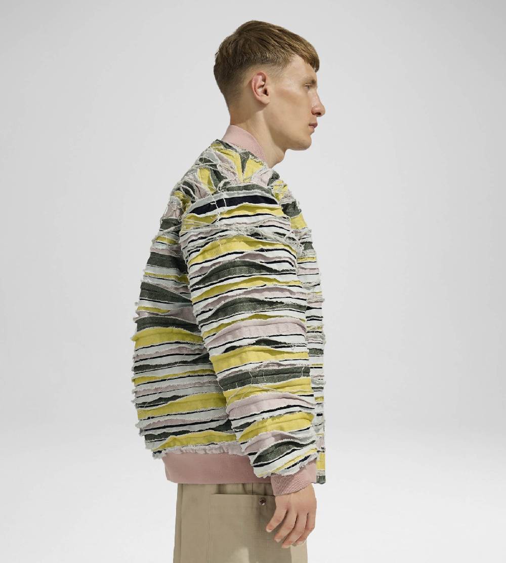 Khrisjoy BOMBER DENIM STRIPES MULTICOLOR DENIM Moda