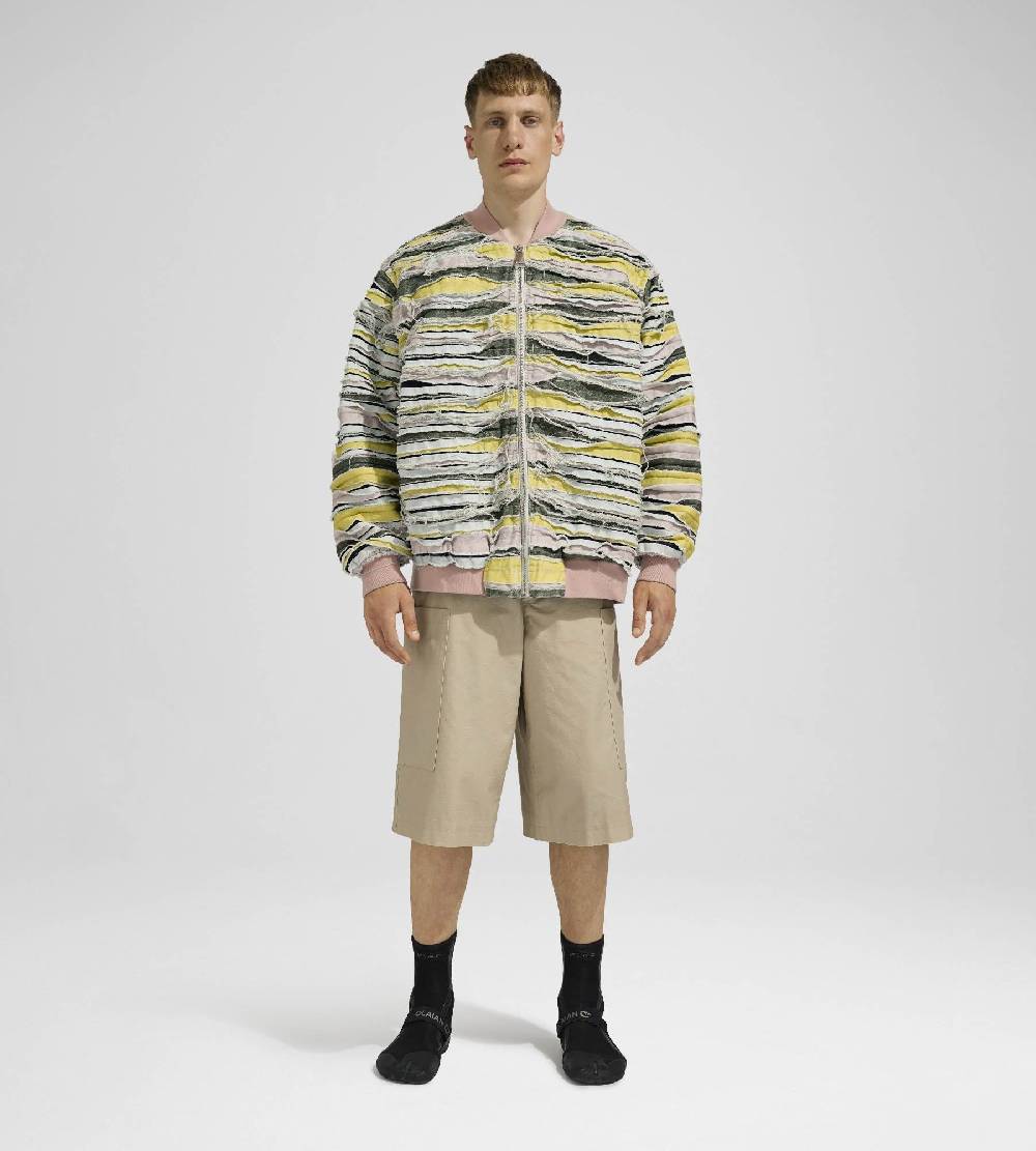 Khrisjoy BOMBER DENIM STRIPES MULTICOLOR DENIM Moda