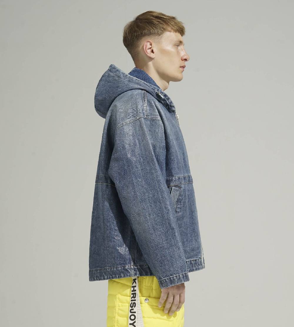 Khrisjoy WINDBREAKER DENIM MEDIUM DENIM Grande vendita