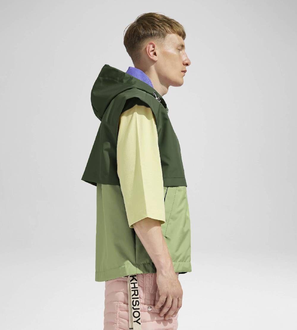 Khrisjoy SHELL WINDBREAKER VEST OLIVE GREEN JADE Black Friday