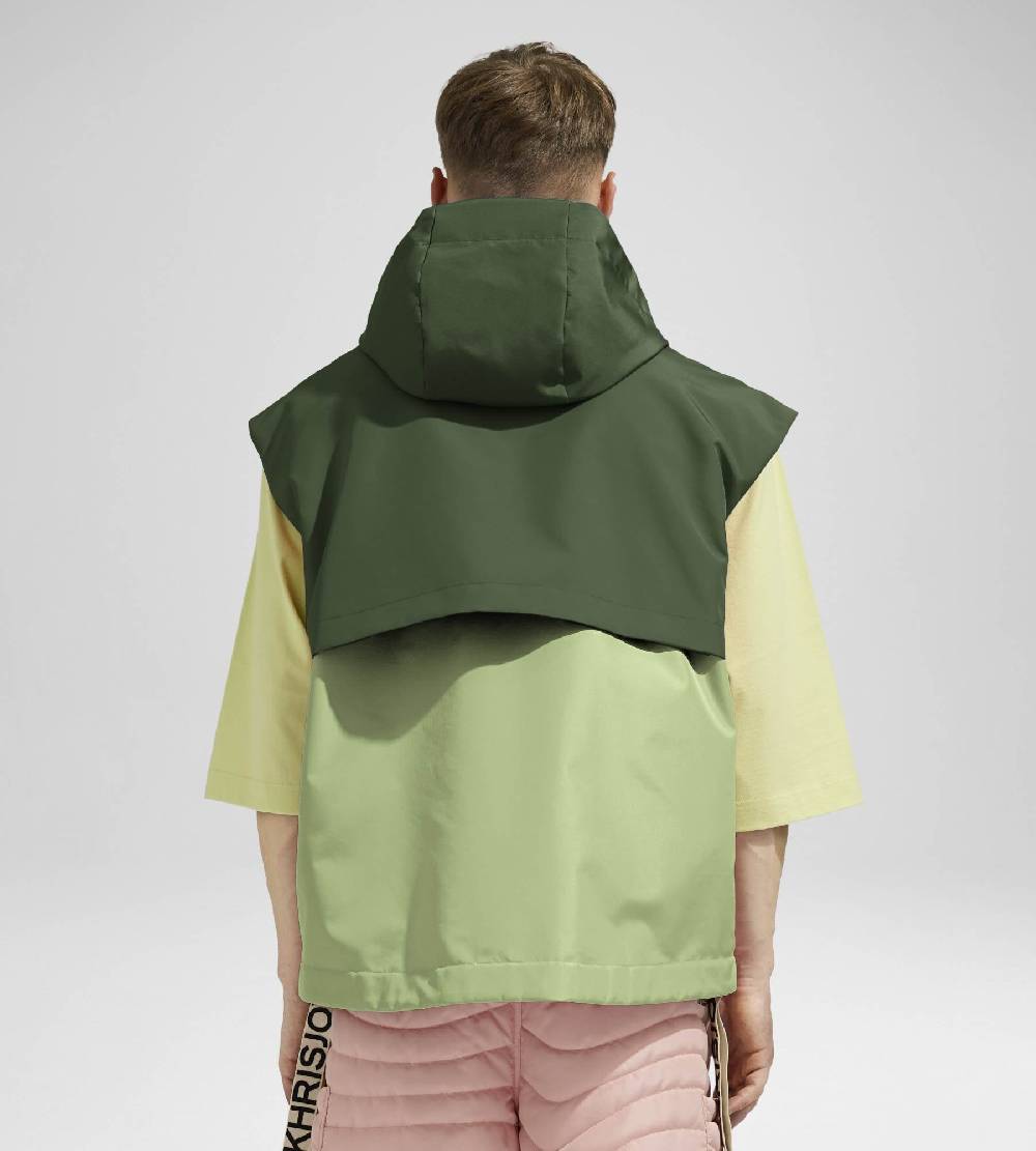 Khrisjoy SHELL WINDBREAKER VEST OLIVE GREEN JADE Black Friday