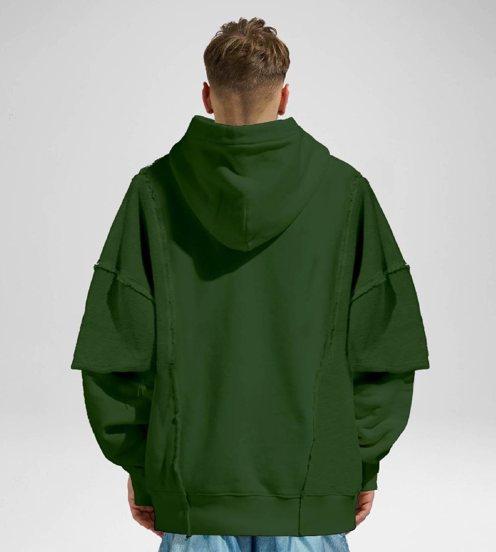 Khrisjoy HOODIE DOUBLE POCKETS OLIVE GREEN Cyber Monday