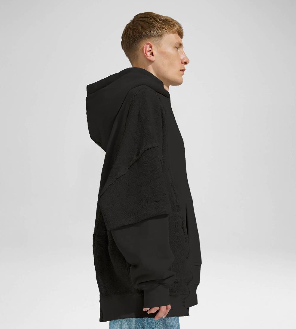 Khrisjoy HOODIE DOUBLE POCKETS BLACK Offerta Pasqua