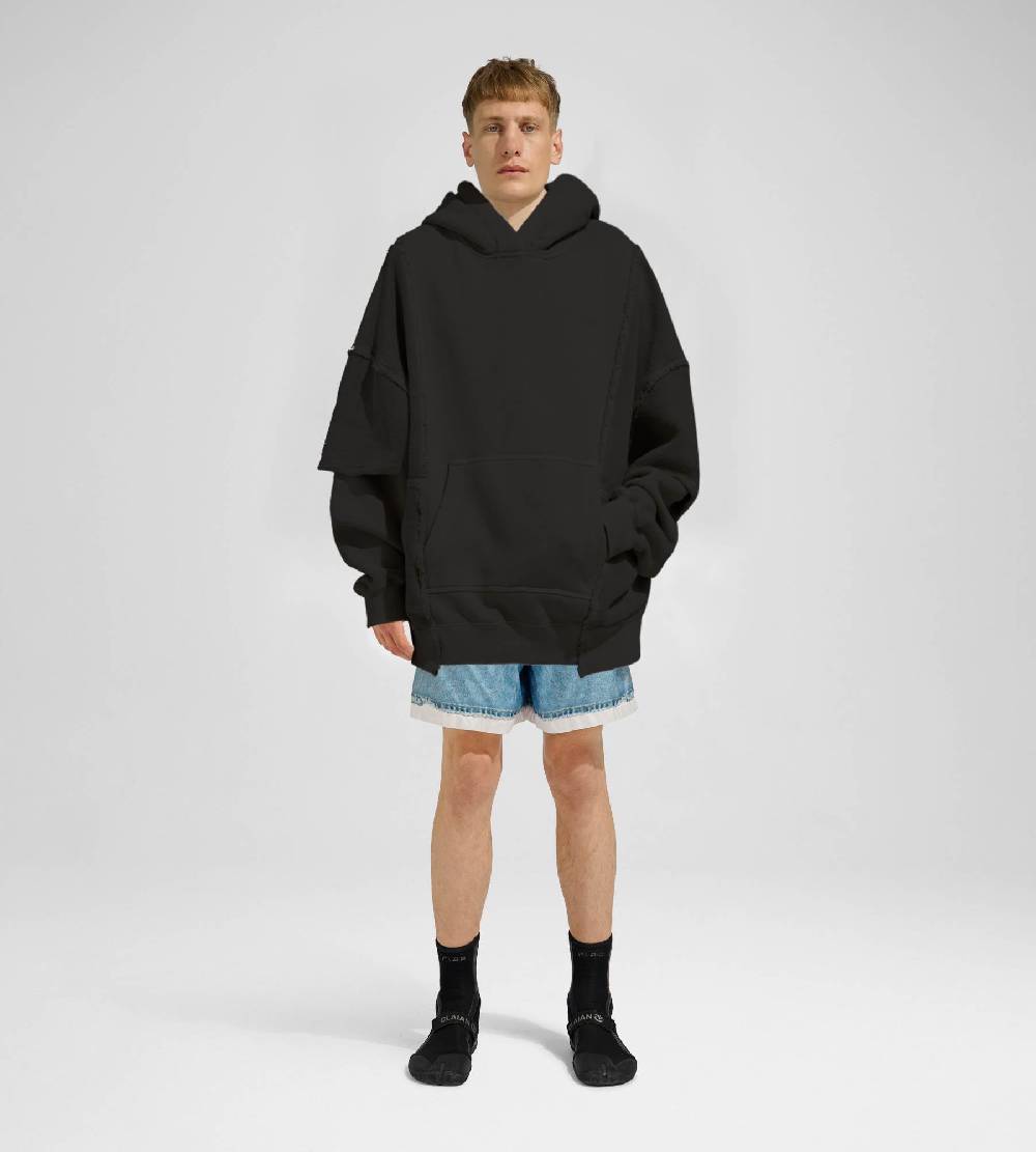 Khrisjoy HOODIE DOUBLE POCKETS BLACK Offerta Pasqua