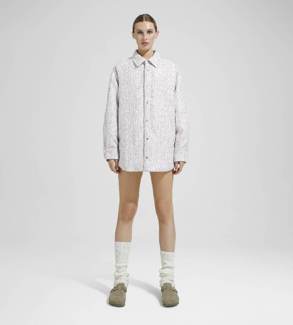 Khrisjoy OVERSIZE SHIRT TWEED PAILLETTES TRAMÉ Offerte speciali