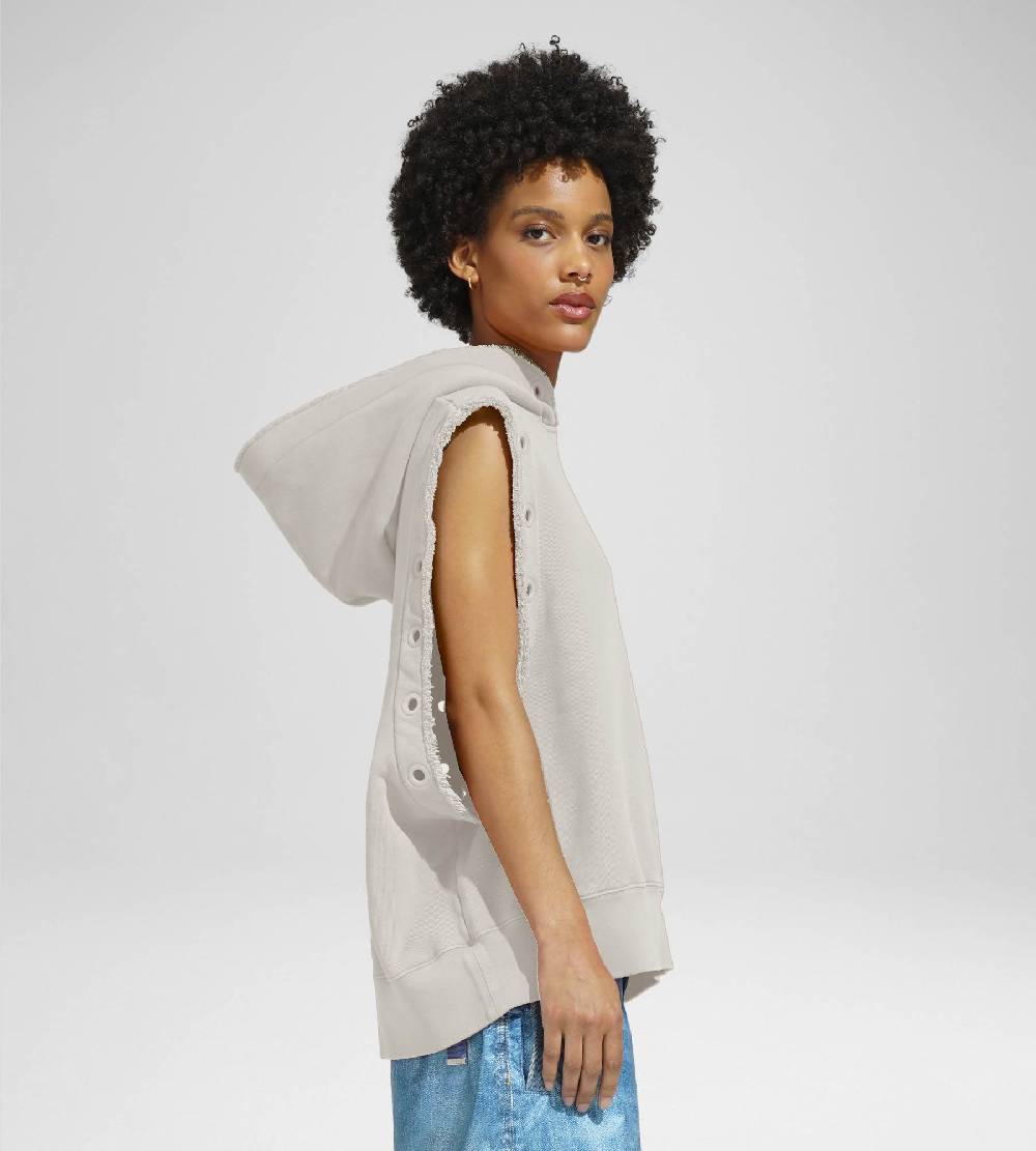 Khrisjoy HOODIE VEST EYELETS DESERT Prezzo basso