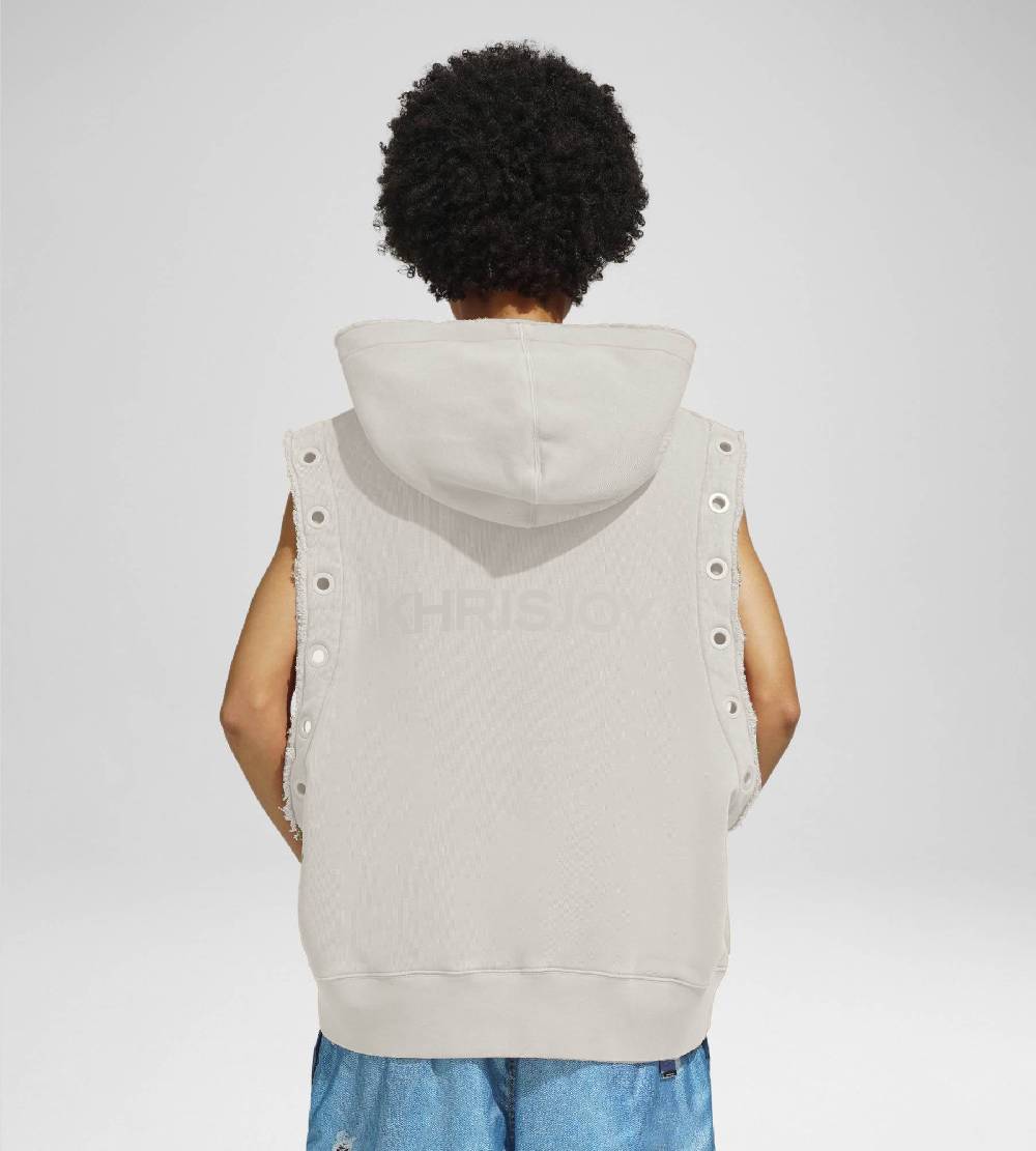 Khrisjoy HOODIE VEST EYELETS DESERT Prezzo basso