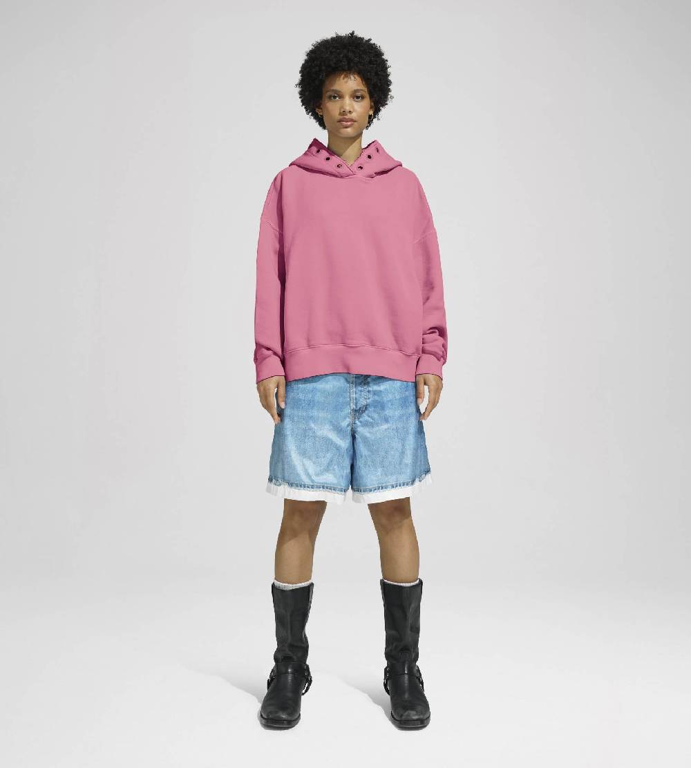 Khrisjoy HOODIE EYELETS CANDY PINK Latest stili
