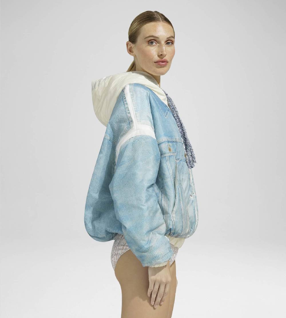 Khrisjoy PUFF HOODIE PRINT DENIM MEDIUM DENIM Fino al 60% di sconto