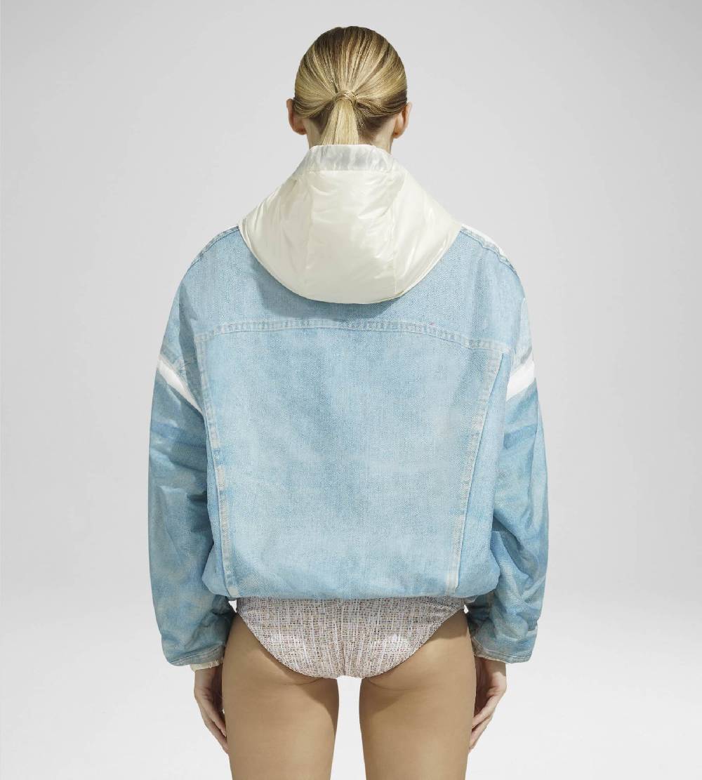 Khrisjoy PUFF HOODIE PRINT DENIM MEDIUM DENIM Fino al 60% di sconto