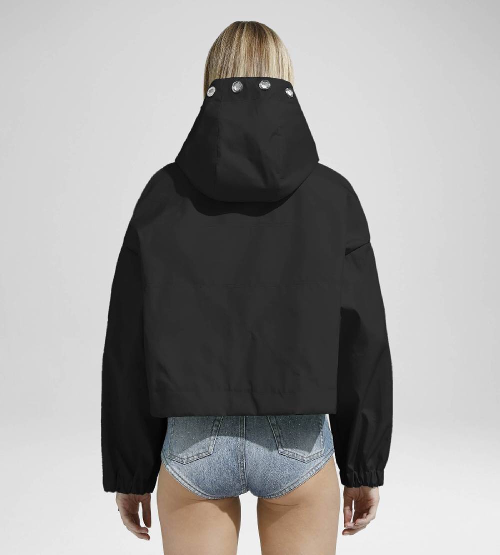 Khrisjoy NEW KHRIS CROP WINDBREAKER BLACK Sostegno trimestrale