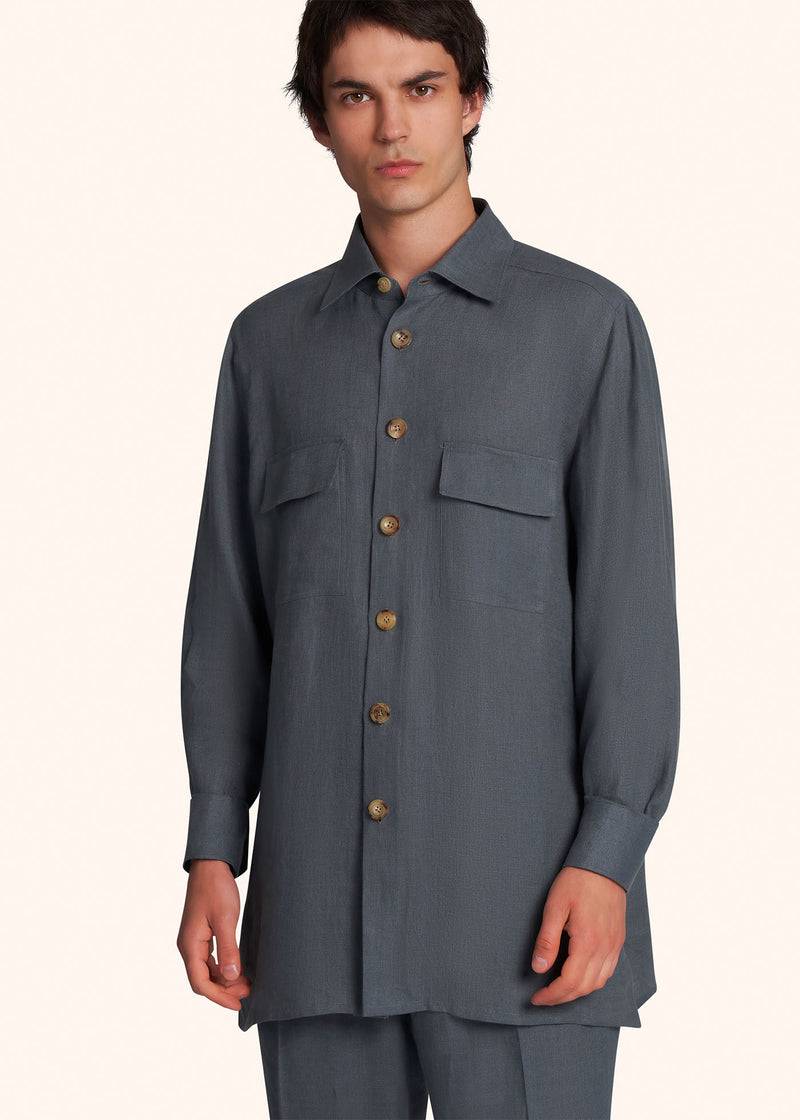 Kiton AAL - CAMICIA SPORT LINO UMC016H0883815 Pezzi Unici