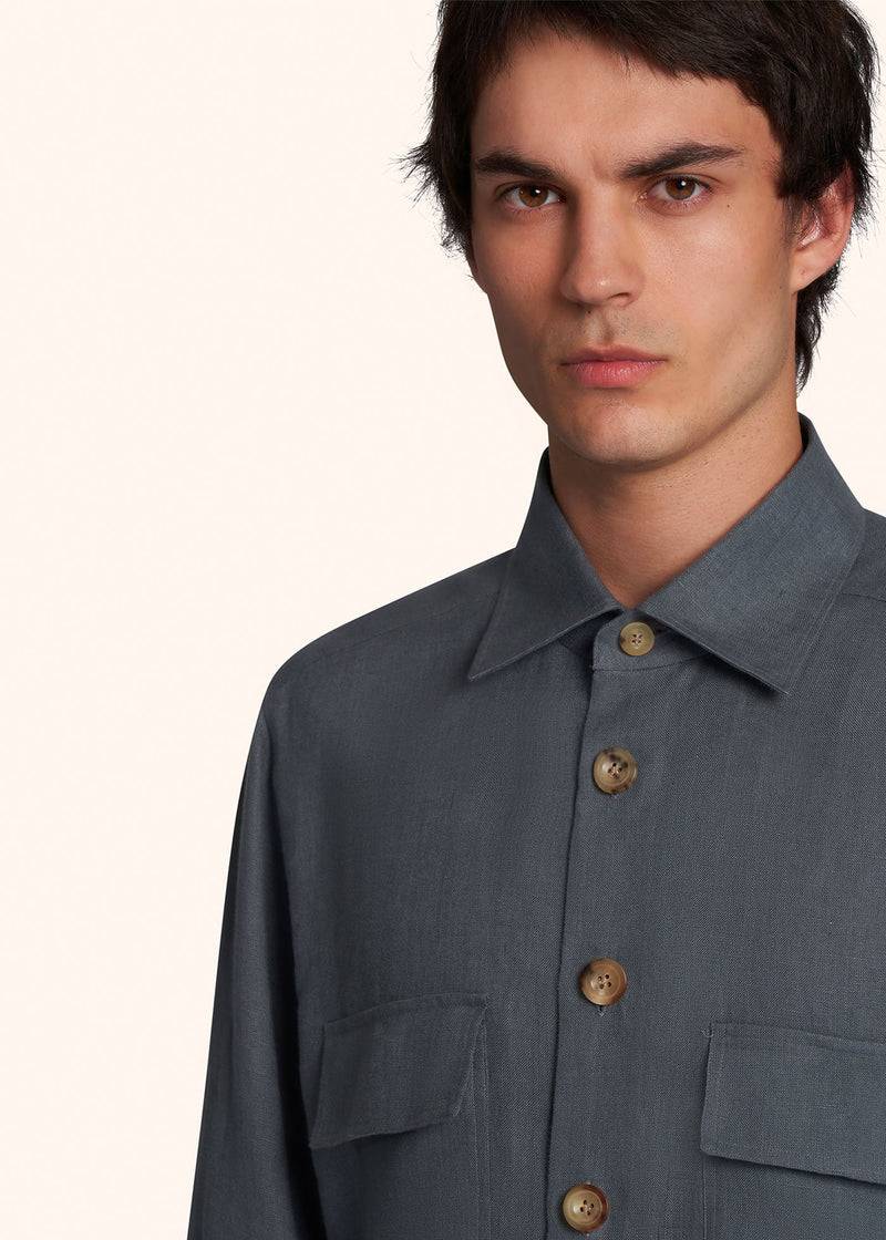Kiton AAL - CAMICIA SPORT LINO UMC016H0883815 Pezzi Unici