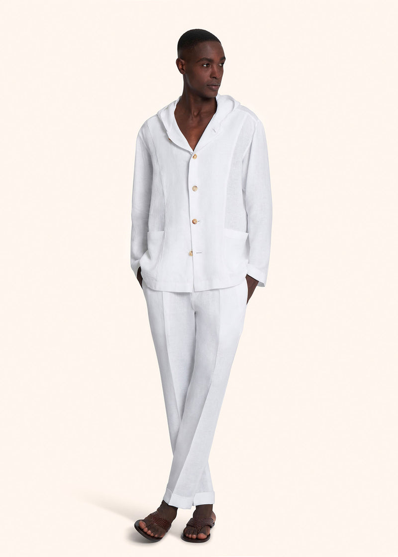 Kiton LUCA - FELPA C/CAPPUCCIO LINO UMCLUCAH0883801 Qualità Garantita