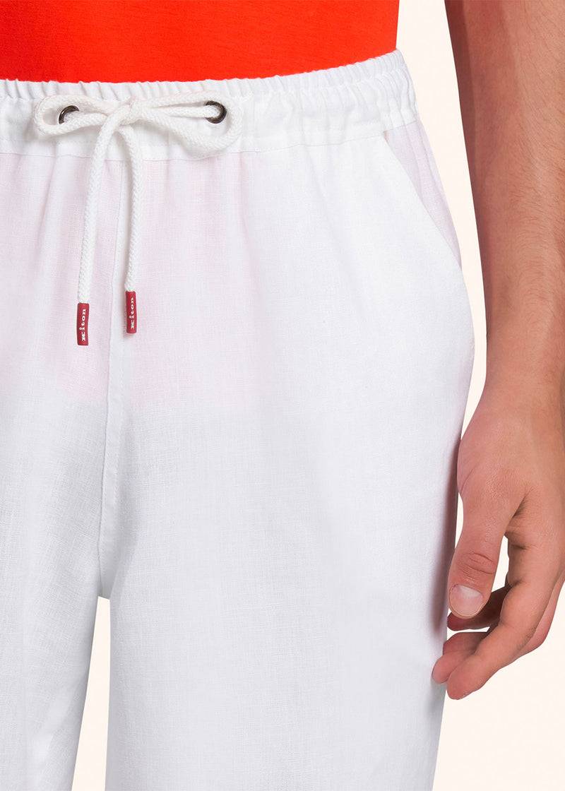 Kiton PANTALONI LINO UPSHORLK06S9801 ACQUISTA ORA