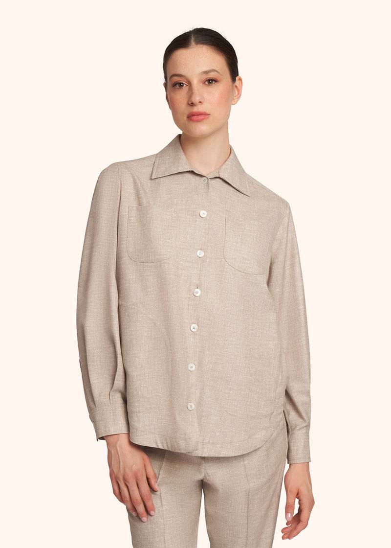 Kiton CAMICIA LANA VERGINE D50429K0627C09 Economico