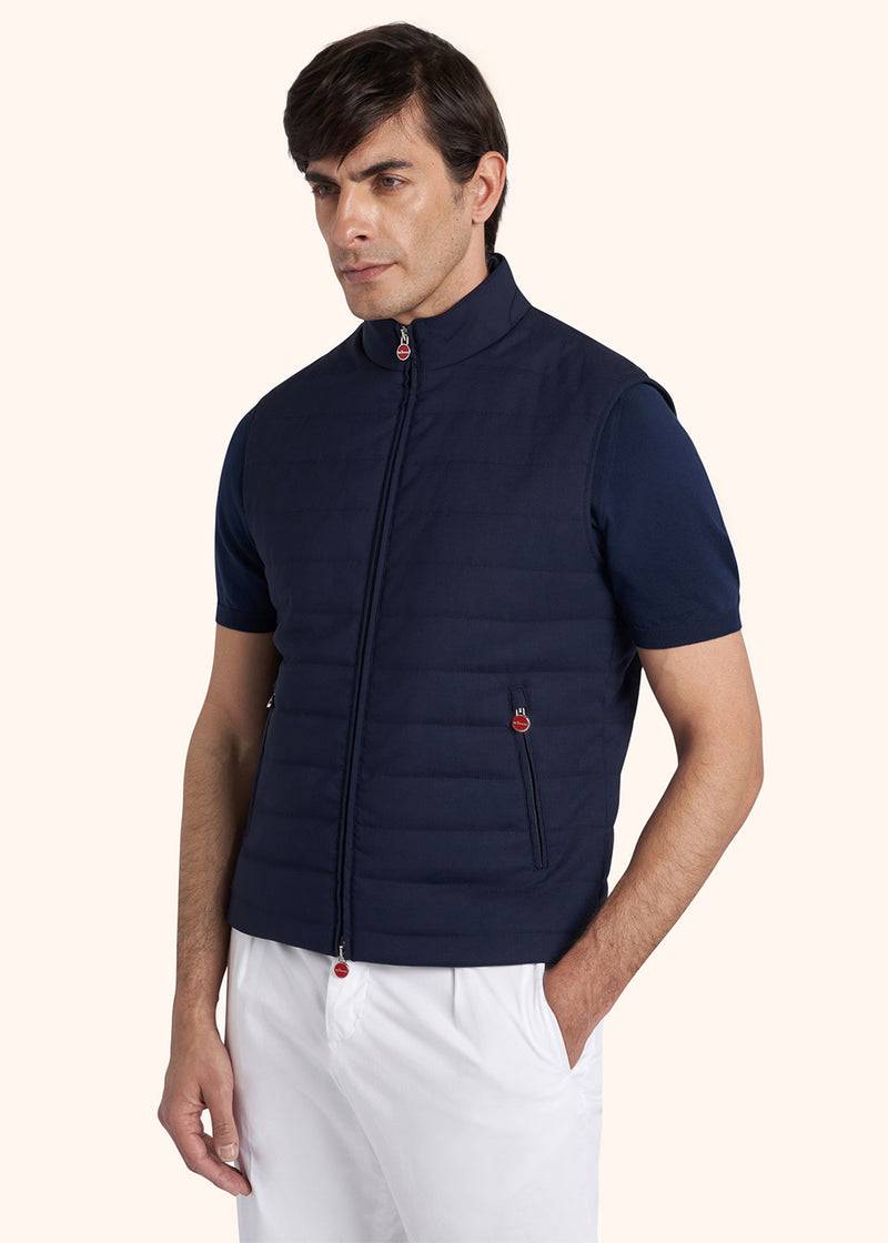 Kiton GIUBBOTTO SMANICATO LANA VERGINE UW1723K0638C05 In Saldo