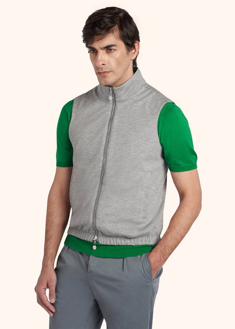 Kiton GIUBBOTTO SMANICATO POLIESTERE UW1730V0834C03 Nuova
