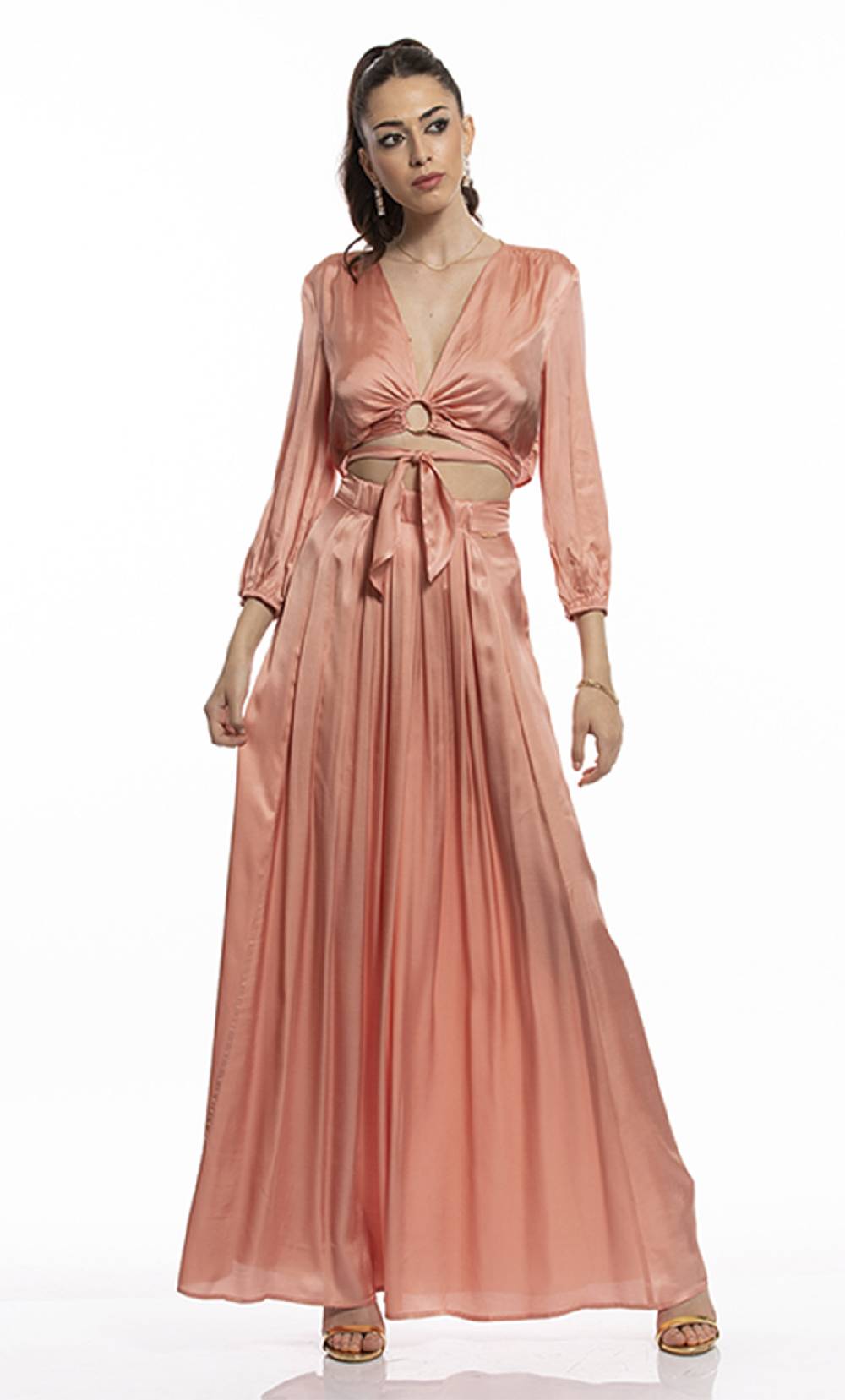 Koralline BLUSA IN VISCOSA CON ANELLO Shopping Online