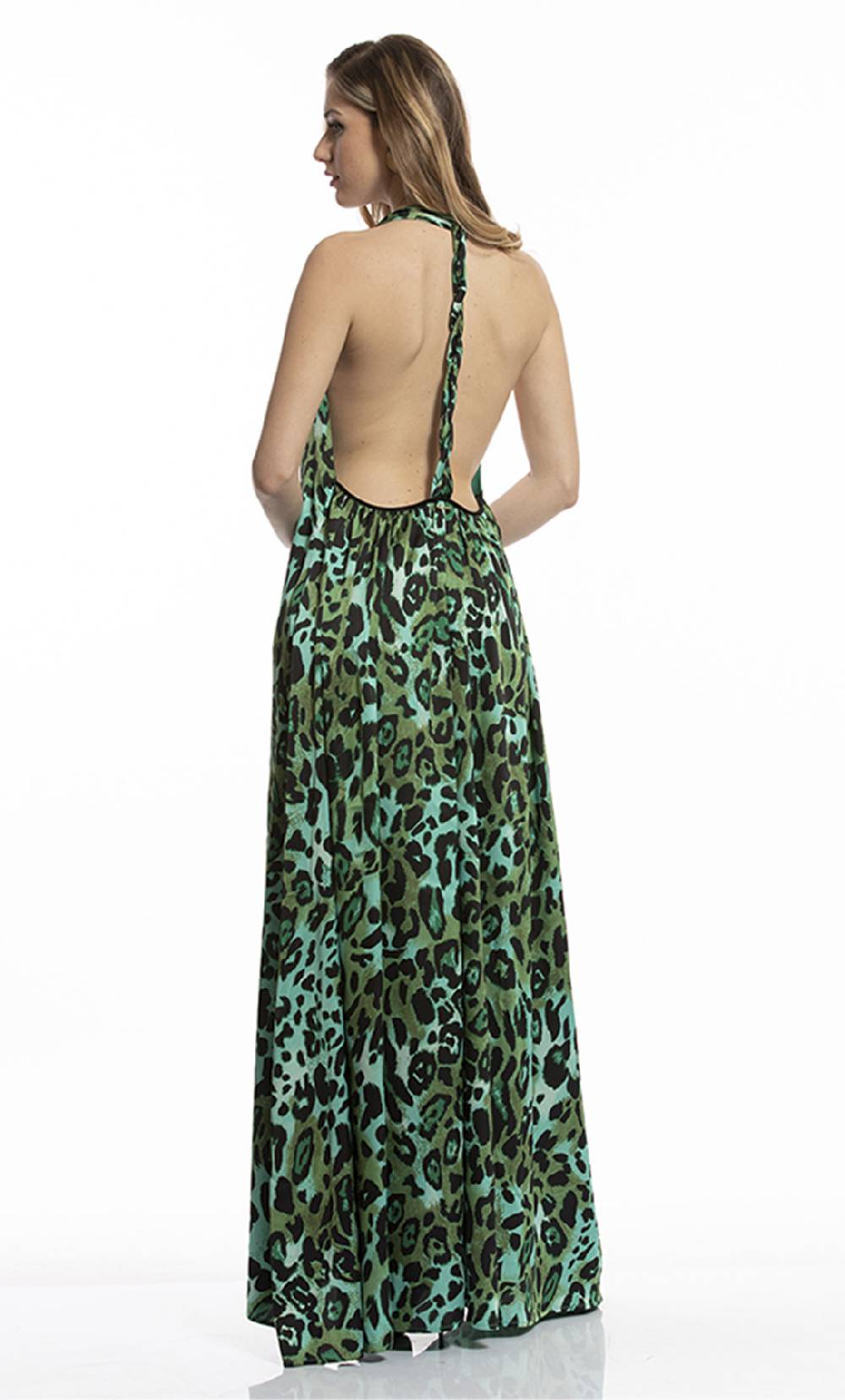 Koralline ABITO LUNGO IN STAMPA ANIMALIER Officina