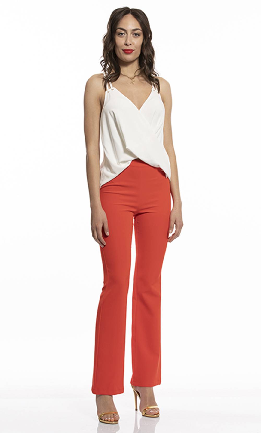 Koralline TOP CON TWIST DAVANTI Vendita Calda