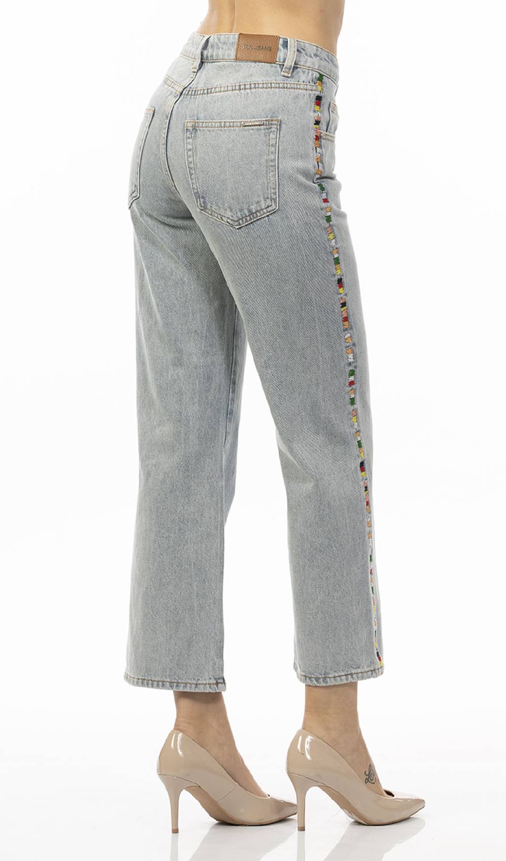 Koralline JEANS CON RICAMO ALLE TASCHE Offerta San Valentino