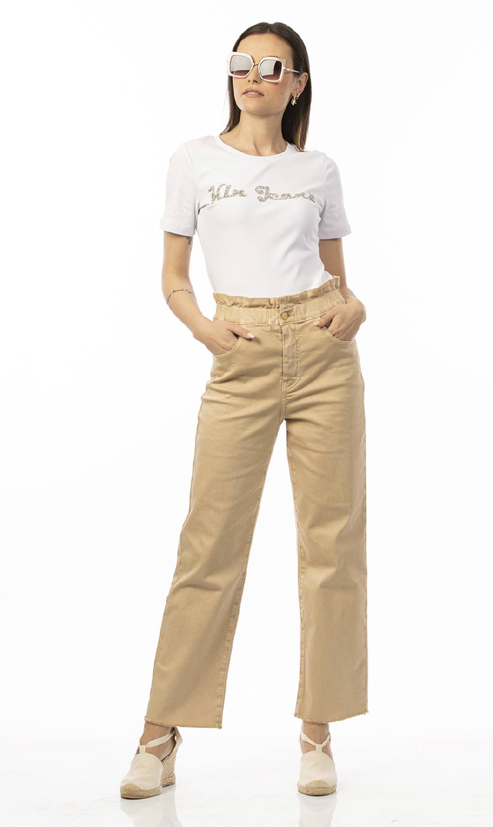 Koralline PANTALONE TINTO CAPO CON ELASTICO IN VITA Ritorno libero