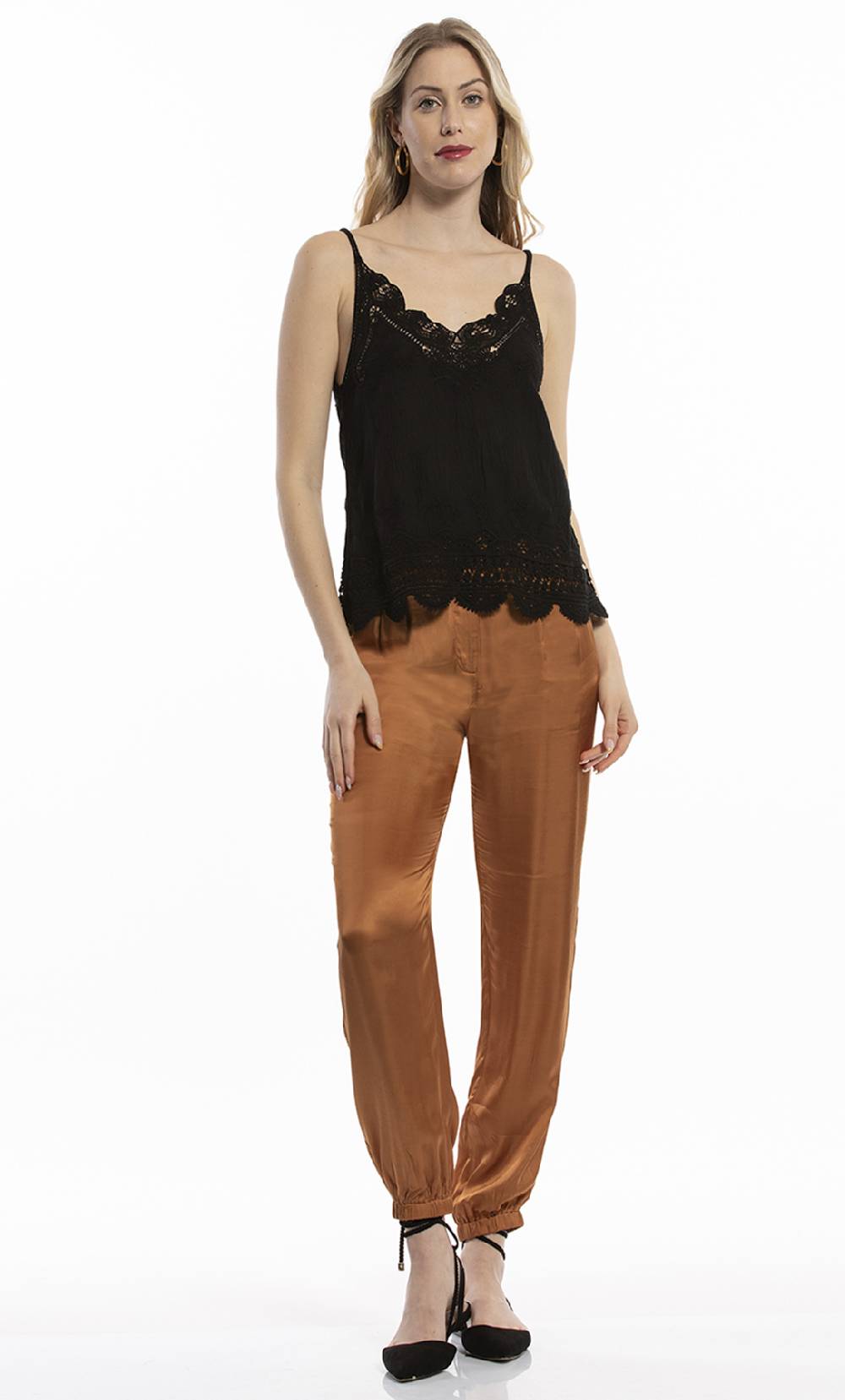 Koralline PANTALONI IN VISCOSA CON POLSINO Fino al 50% di sconto