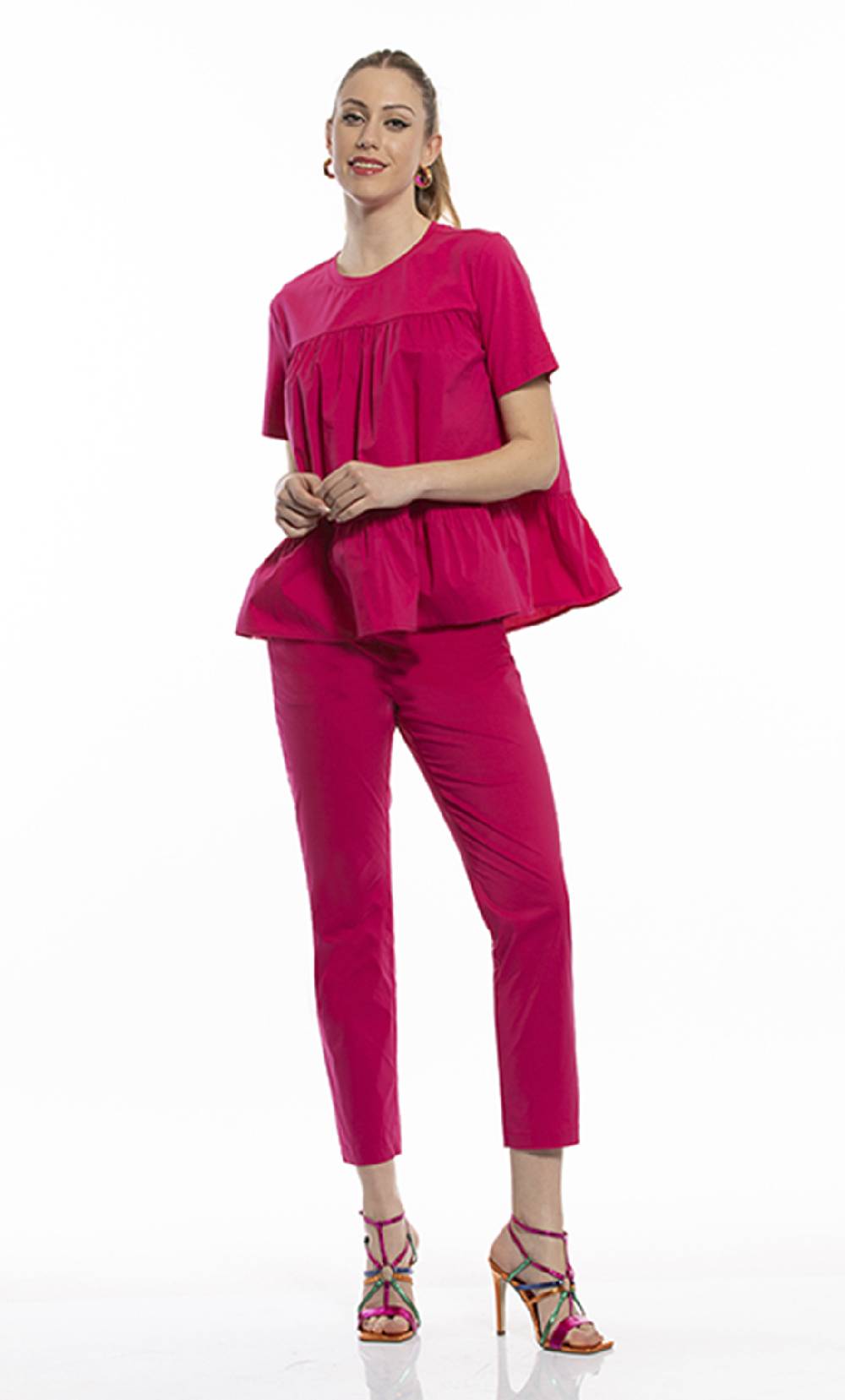 Koralline PANTALONE IN POPELINE CON ELASTICO Acquista Ora
