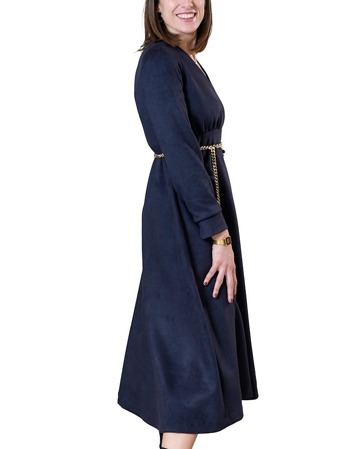 La Fabrique Brigitte Maxi Vestito Blu Qualità Garantita