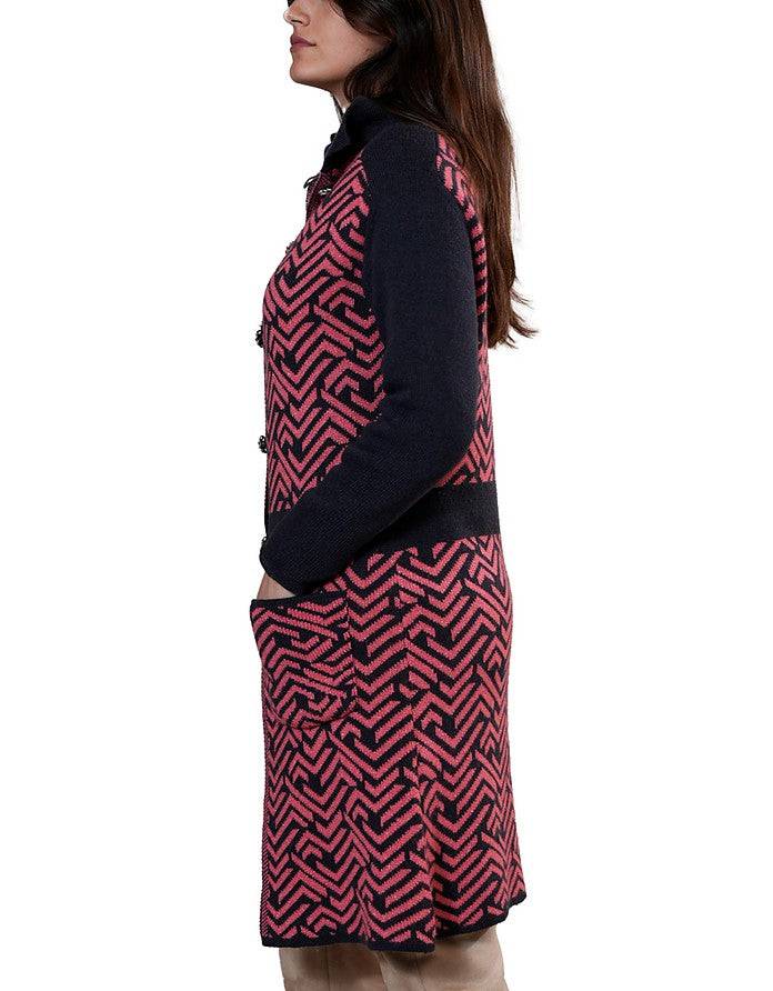 La Fabrique Margot Cappotto in Maglia Jacquard Offerte