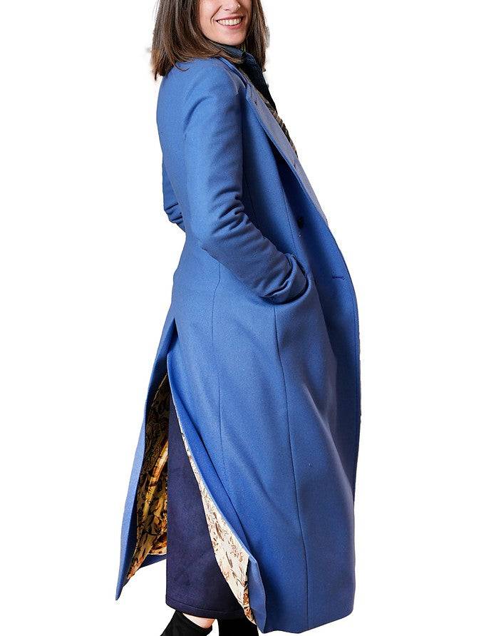 La Fabrique Marguerite Cappotto in Lana Vergine Blu Hotsell