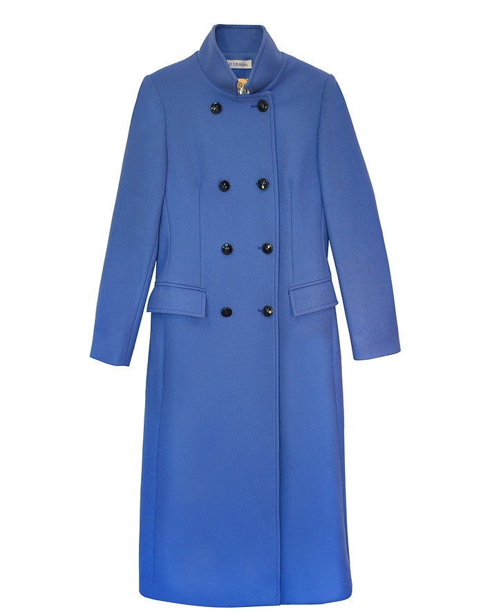 La Fabrique Marguerite Cappotto in Lana Vergine Blu Hotsell