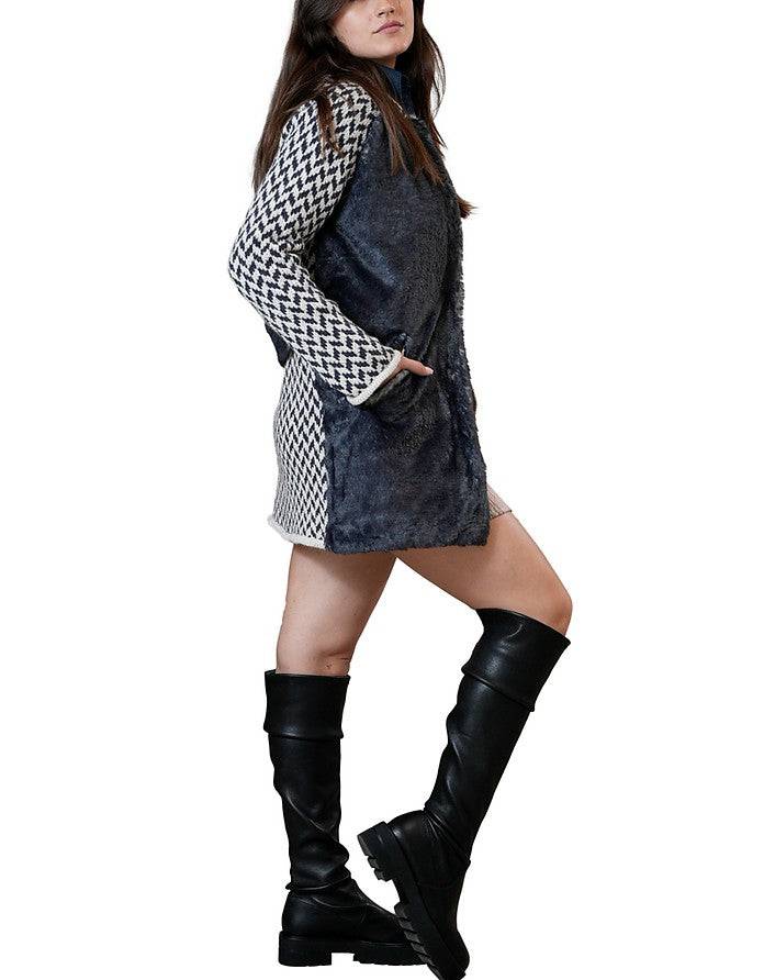 La Fabrique Pauline Cappotto in Maglia con Cappuccio Saldi Di Fabbrica