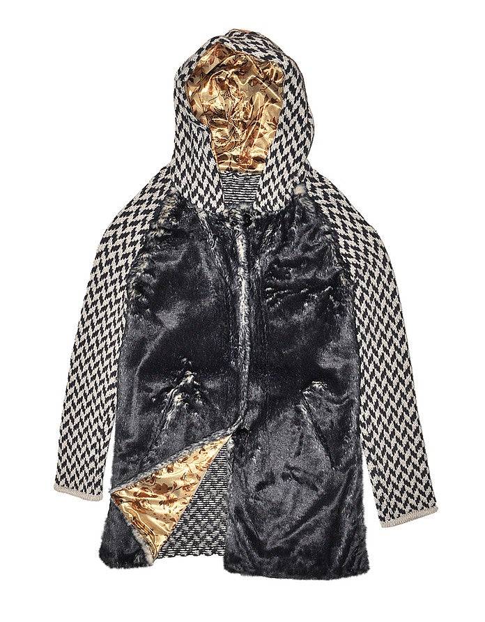 La Fabrique Pauline Cappotto in Maglia con Cappuccio Saldi Di Fabbrica