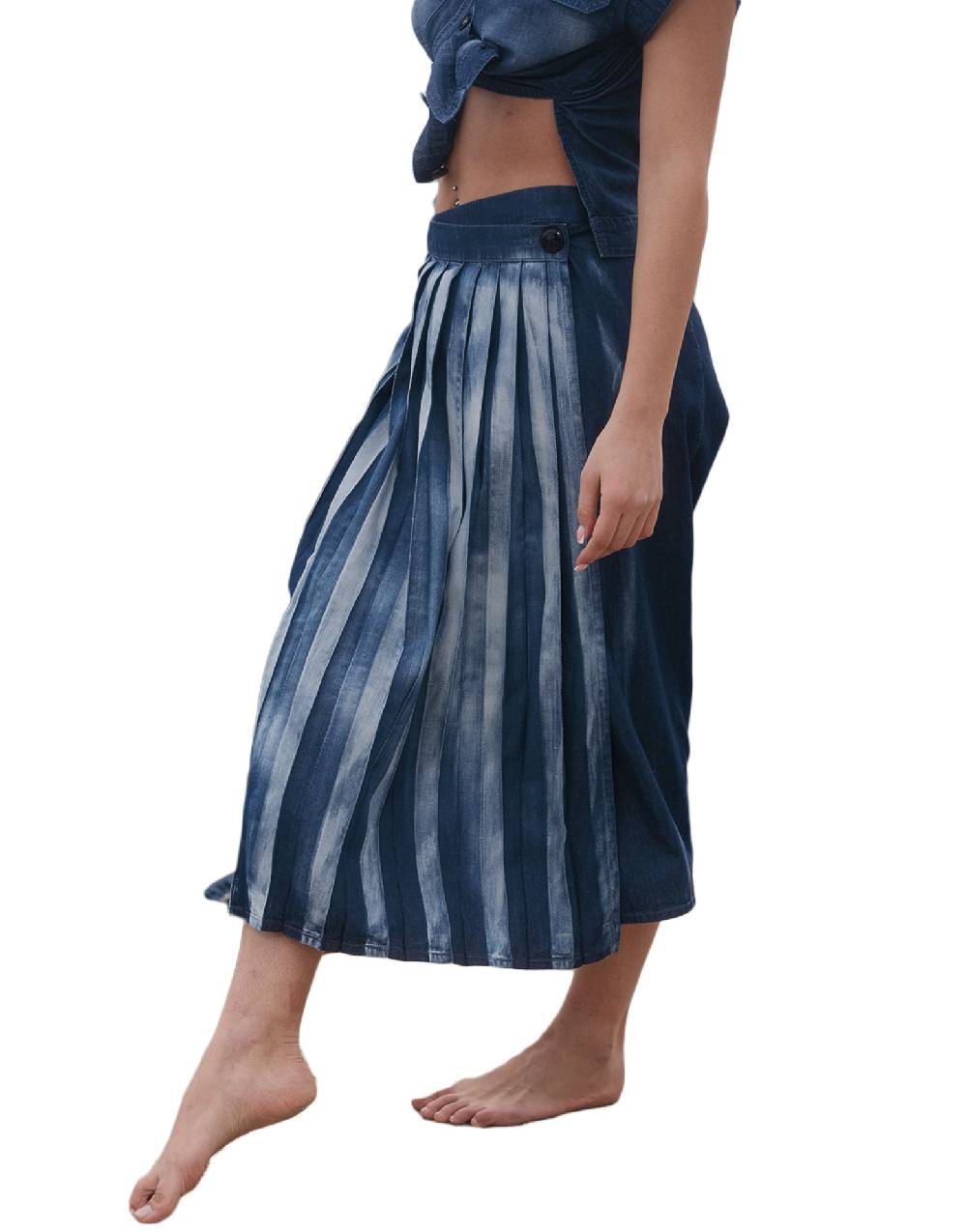 La Fabrique Yvonne Gonna in Denim Spedizione gratuita