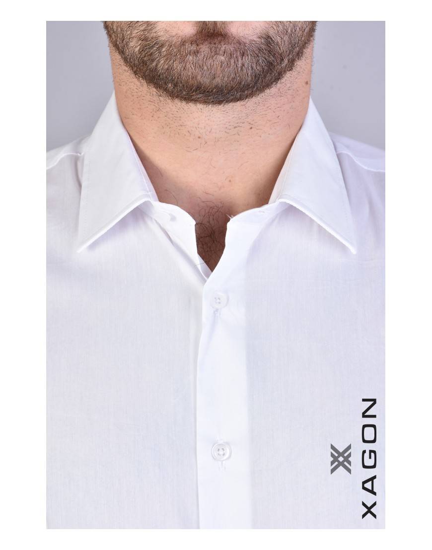 La haine inside us CAMICIA PAMATE Stretch Slim Fit Bianco Shopping Online