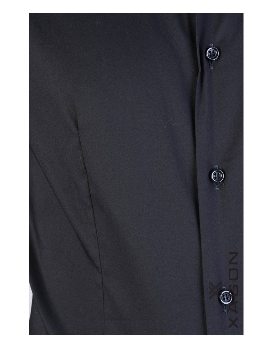 La haine inside us CAMICIA PAMATE Stretch Slim Fit Nero Convenienza
