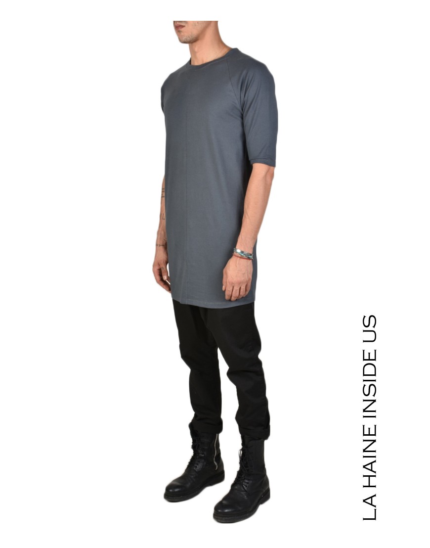 La haine inside us - PERMANENTE - 3M BASE T-SHIRT Versione Lunga Piombo Outlet